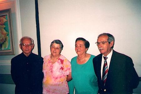 Cludio, Lenita, Nena e Jos, nas Bodas de Ouro da Nena e do Neno.