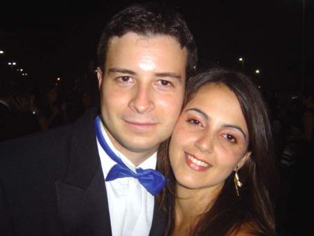 Daniel e Juliana. Na festa de formatura do Daniel em 4 de fevereiro de 2006.